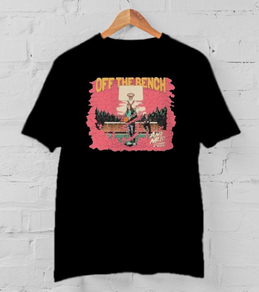 Off The Bench AMD Melo Chubby & Wallets Album Basketball Court Scene T-Shirt