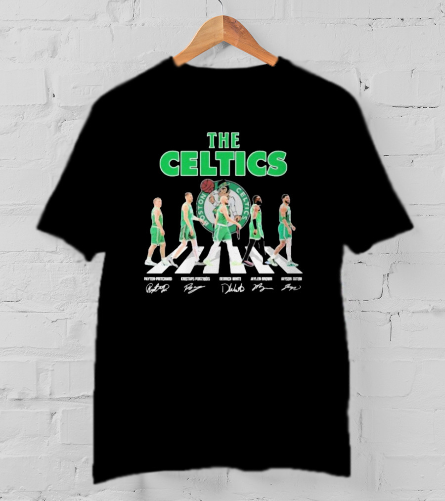 Boston Celtics Abbey Road Player Signatures T-Shirt