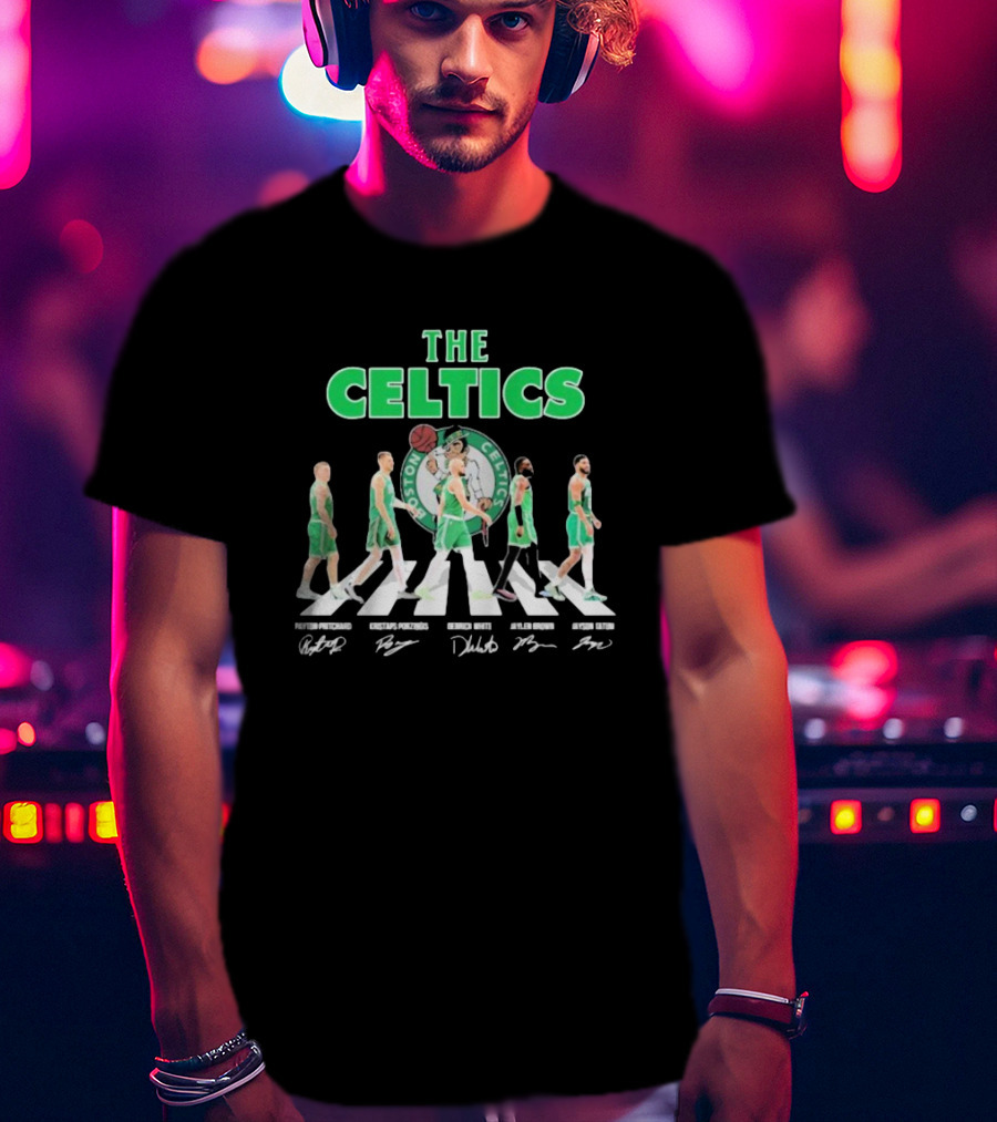 Boston Celtics Abbey Road Player Signatures T-Shirt