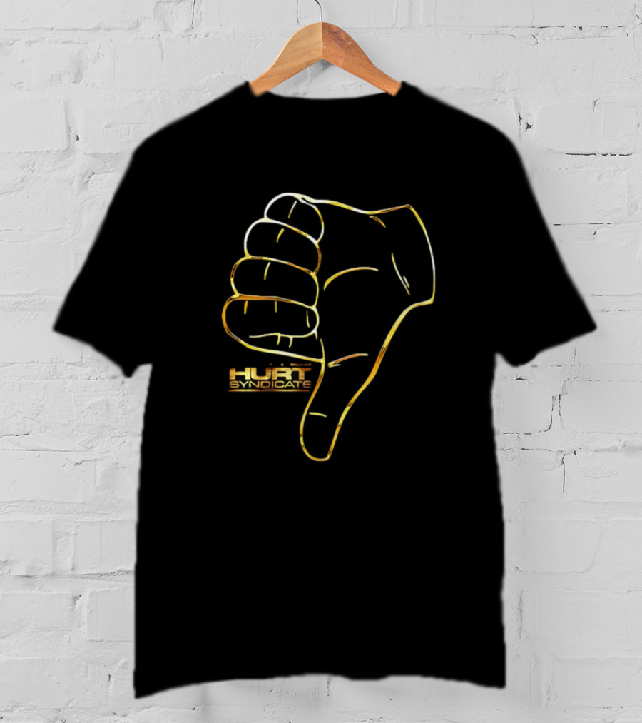 Hurt Syndicate Gold Thumbs Down T-Shirt