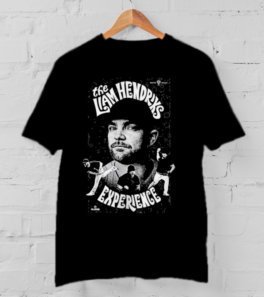 The Liam Hendriks Experience Pitching Action Portrait And Dynamic Text T-Shirt