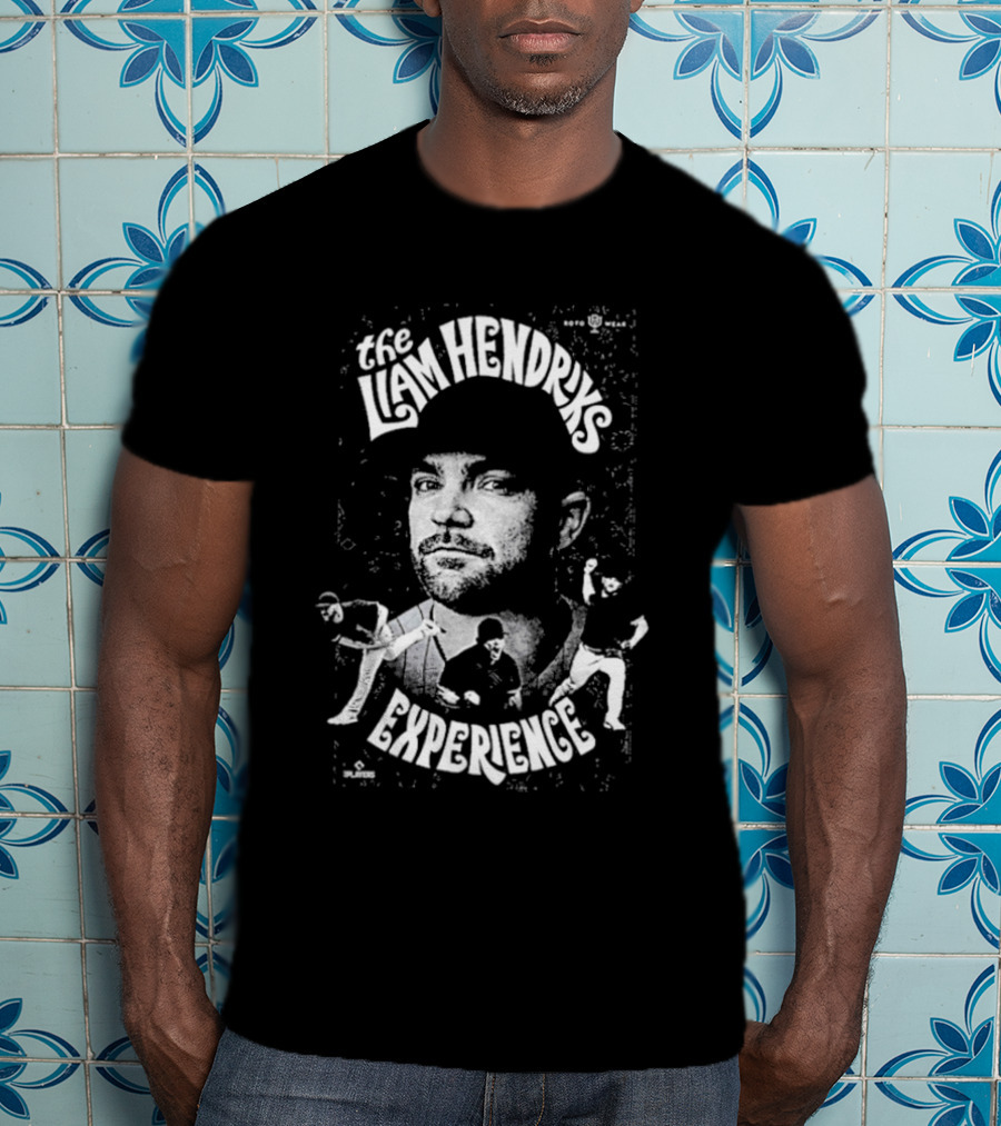 The Liam Hendriks Experience Pitching Action Portrait And Dynamic Text T-Shirt