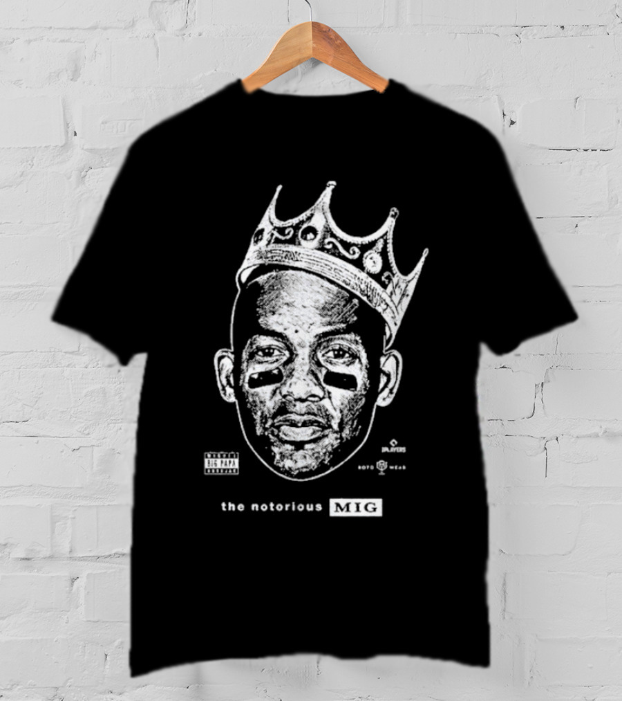 The Notorious Mig Crown Face With Parental Advisory And Labels T-Shirt