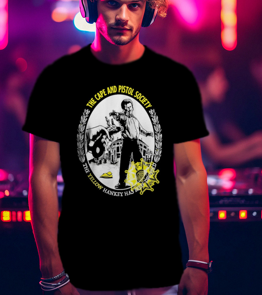 The Righteous Gemstones The Cape And Pistol Society Yellow Hankey Dropped Duelling T-Shirt