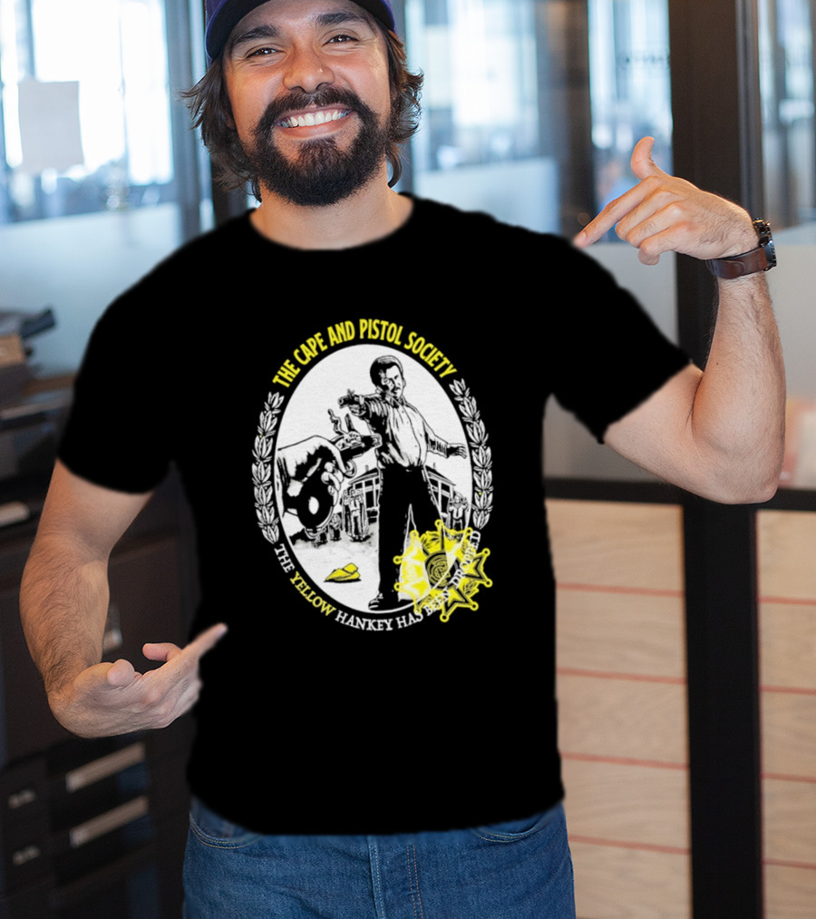 The Righteous Gemstones The Cape And Pistol Society Yellow Hankey Dropped Duelling T-Shirt