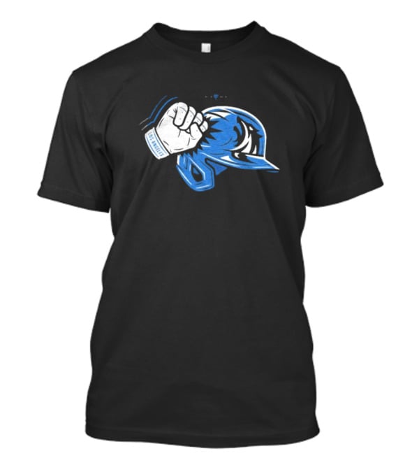 The Wolf Of Chavez Ravine Los Angeles Dodgers Fist Bump Helmet T-Shirt