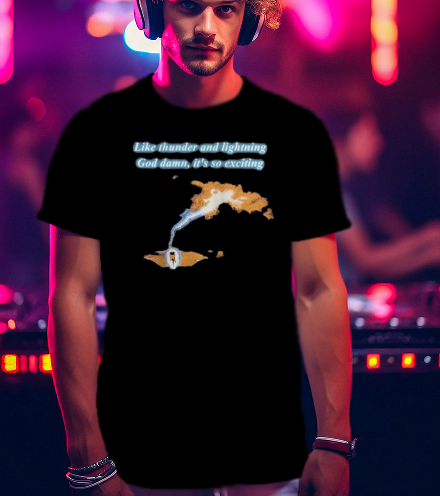 Thin Lizzy Like Thunder And Lightning God Damn It’s So Exciting Iconic Album Reference T-Shirt