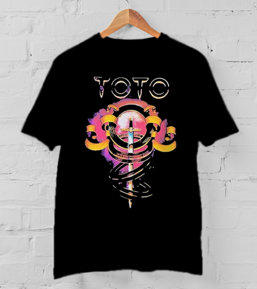 Toto 1978 Sword Iconic Band Logo Spiral Rings T-Shirt