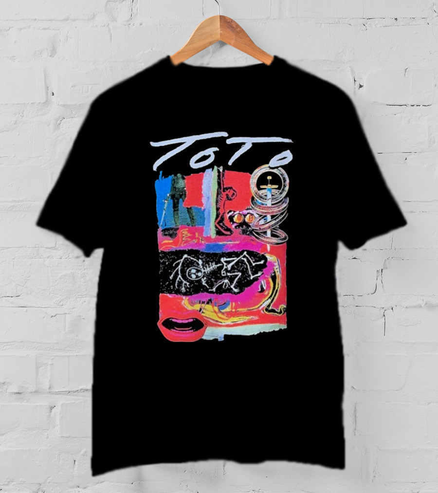 Toto Collage Album Art Iconic Retro Sword Lips Bold Colors T-Shirt