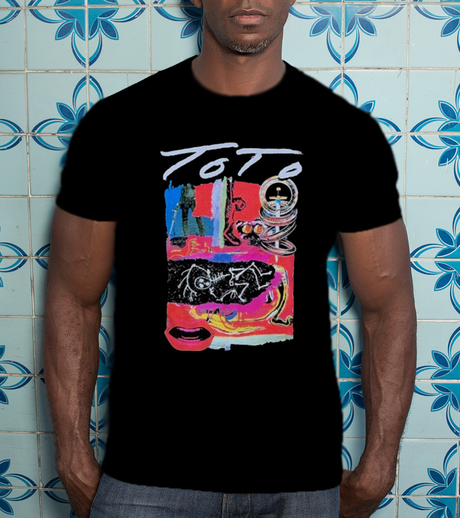 Toto Collage Album Art Iconic Retro Sword Lips Bold Colors T-Shirt