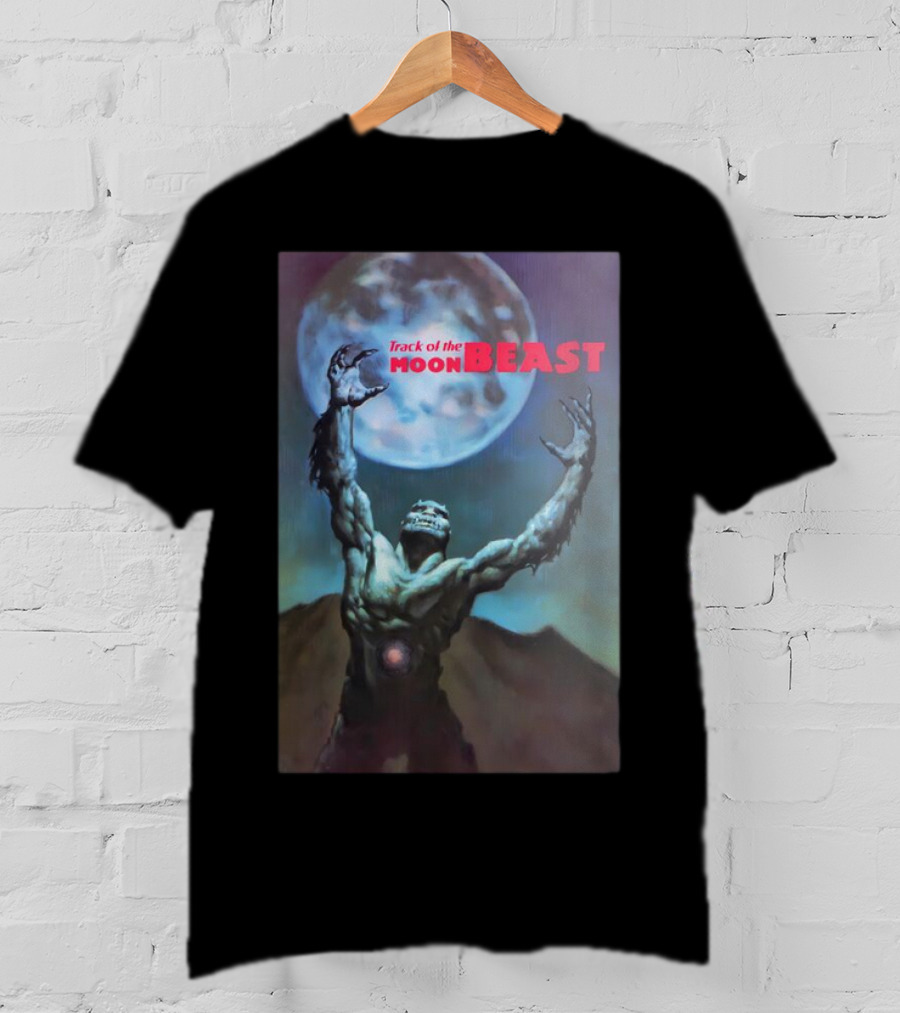 Track Of The Moon Beast Monster Howling At Full Moon T-Shirt