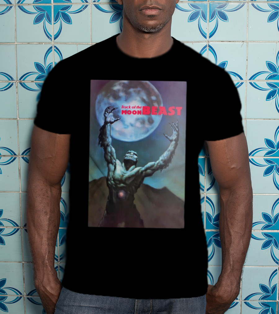 Track Of The Moon Beast Monster Howling At Full Moon T-Shirt