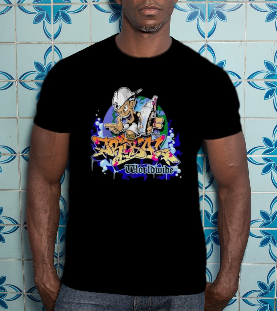 Tribal Gear Can 2 Spray Graffiti Worldwide T-Shirt