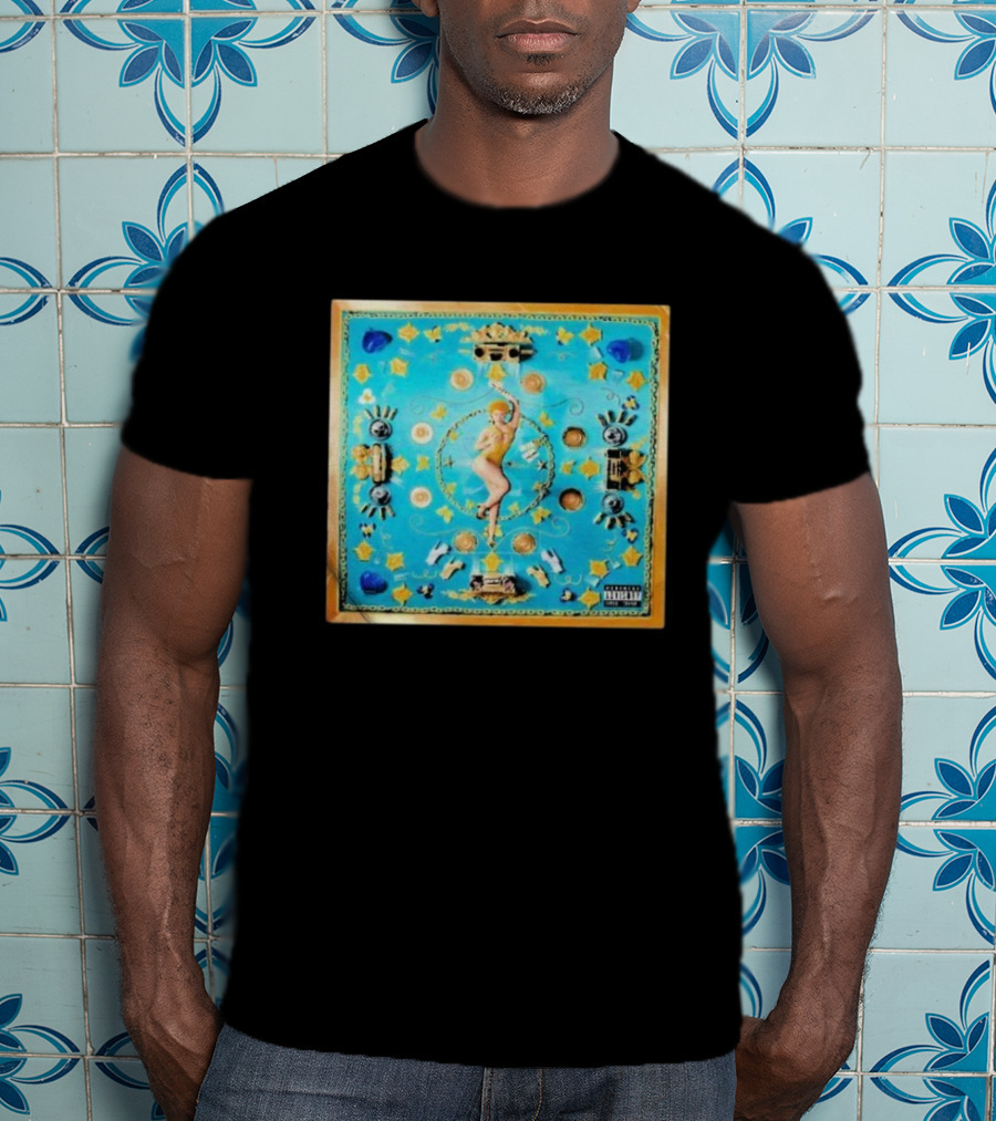 Ice Spice Y2K I'm Just A Girl Vintage Style Pop Art Blue Gold Elements T-Shirt
