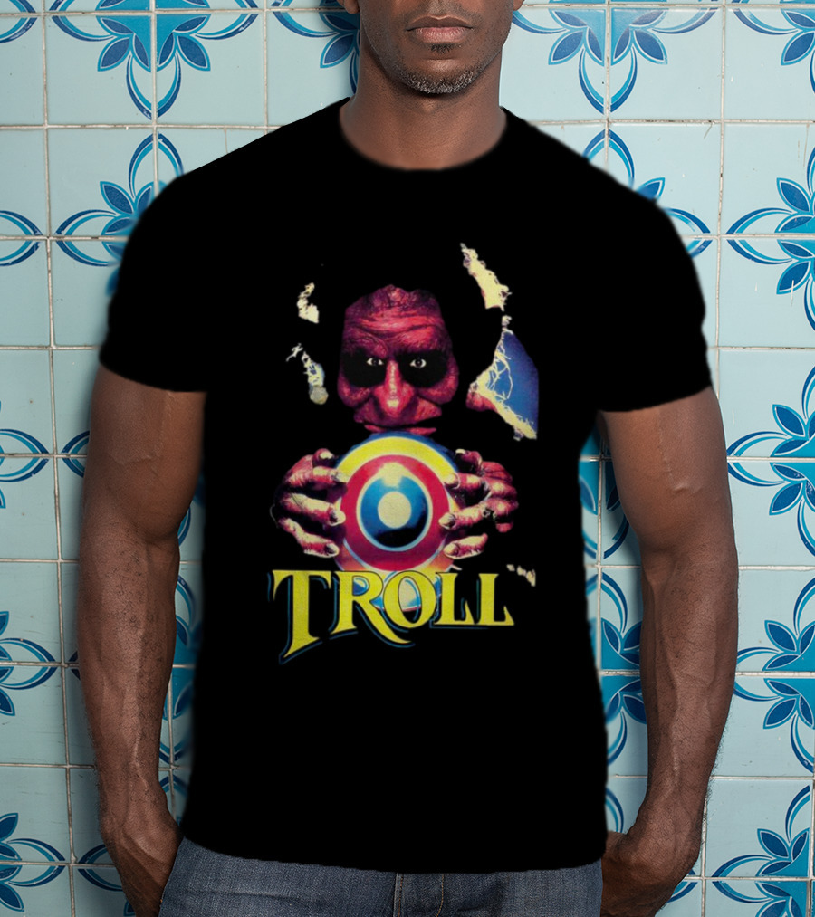 Troll Creepy Character Holding Colorful Orb T-Shirt