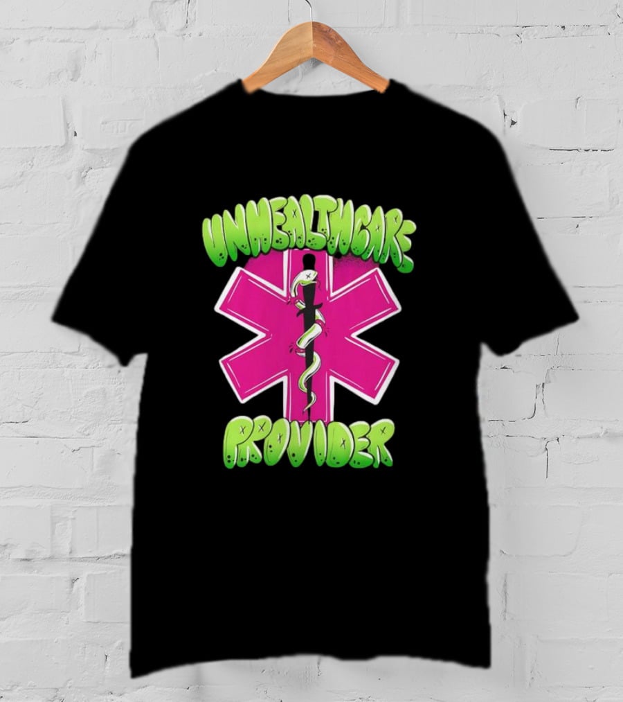 Unhealthcare Provider Graffiti Star Of Life Snake T-Shirt