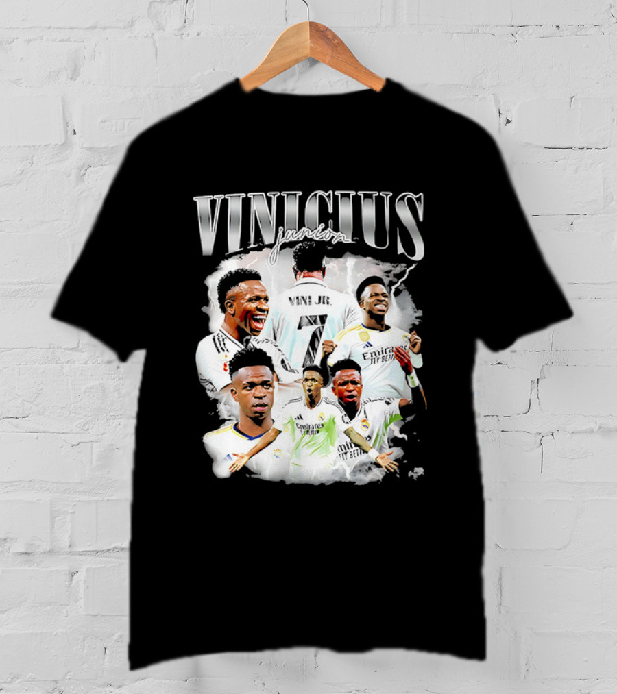 Vinicius Junior Real Madrid Footballer Montage T-Shirt