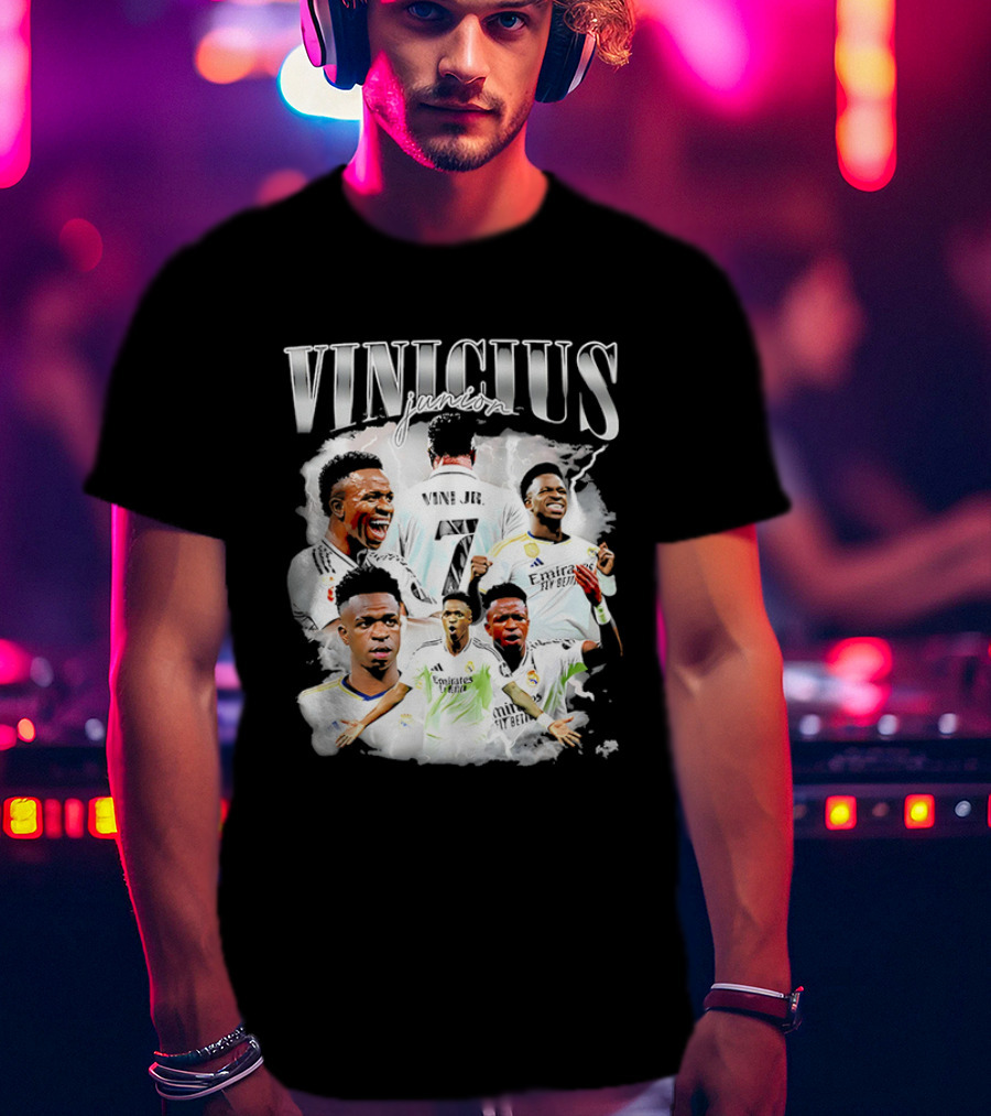 Vinicius Junior Real Madrid Footballer Montage T-Shirt