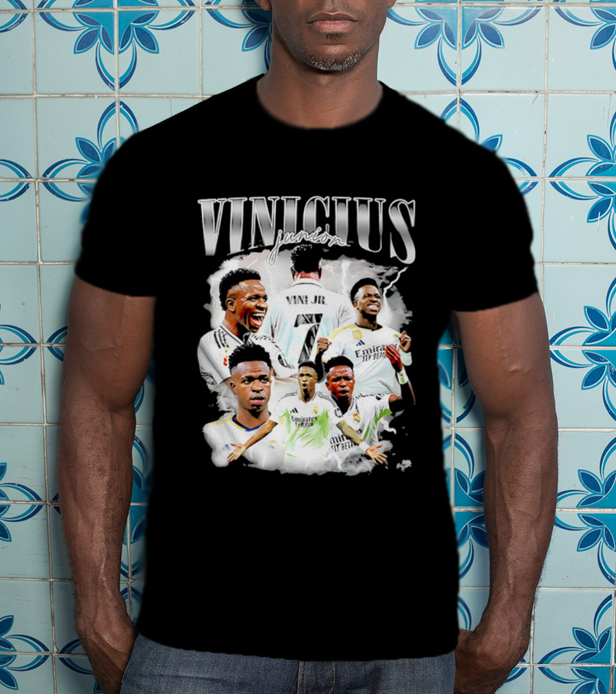 Vinicius Junior Real Madrid Footballer Montage T-Shirt