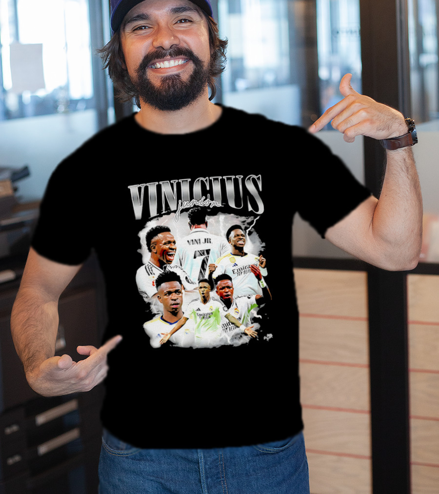 Vinicius Junior Real Madrid Footballer Montage T-Shirt