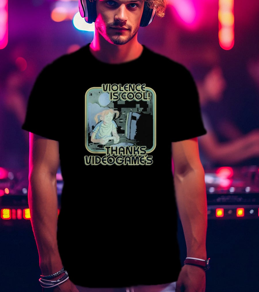 Violence Is Cool Thanks Videogame's Retro Gamer Moonlight Adventure T-Shirt