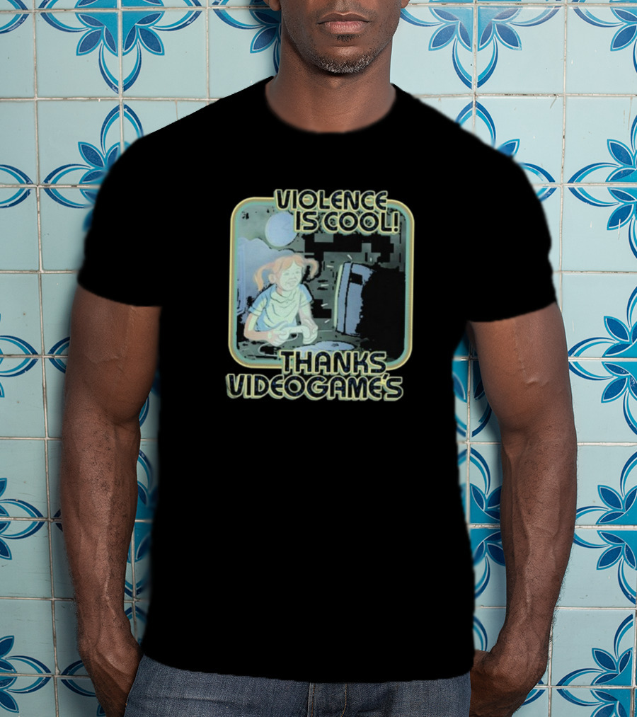 Violence Is Cool Thanks Videogame's Retro Gamer Moonlight Adventure T-Shirt