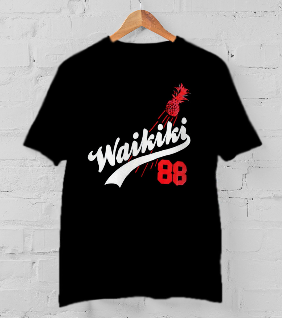 Waikiki 88 Los Angeles Dodgers Pineapple Baseball Graphic T-Shirt