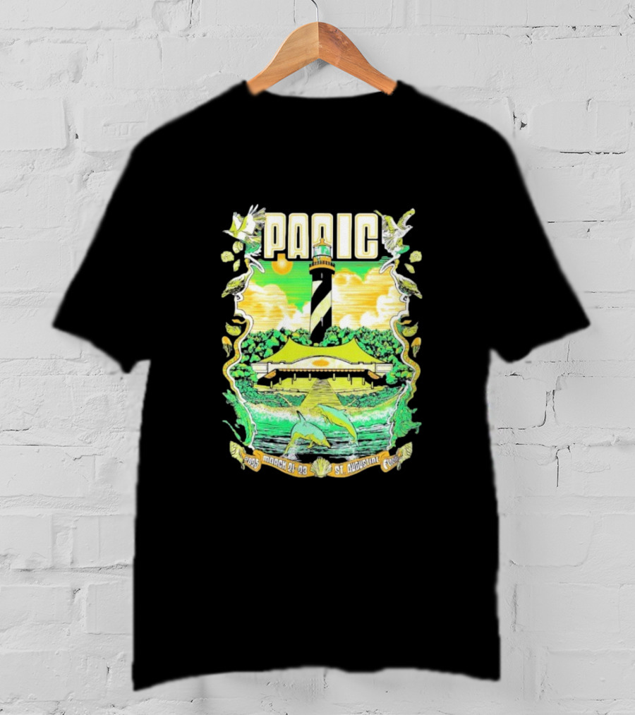 Widespread Panic 2025 St Augustine Lighthouse Dolphins March 21-23 T-Shirt