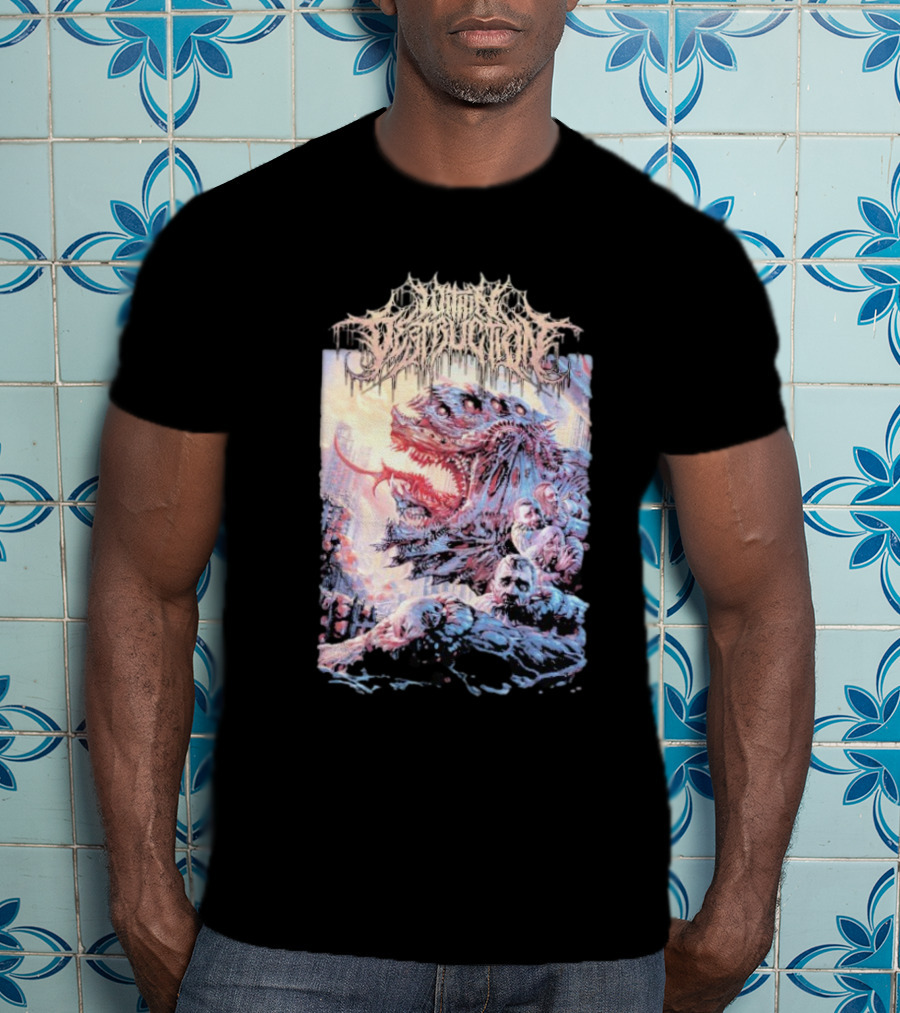 Within Destruction Deathwish Monster Art With Gory Details T-Shirt