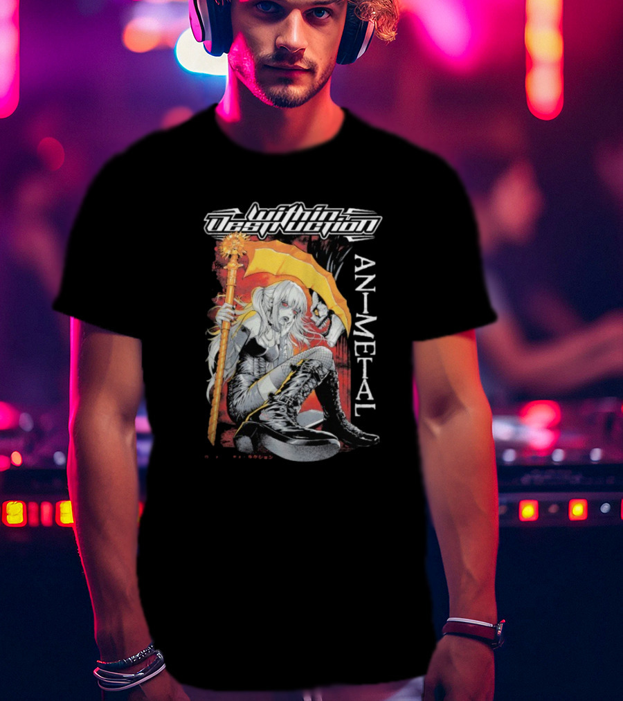Within Destruction Misa Animetal Ryuk Death Note Anime Crossover T-Shirt