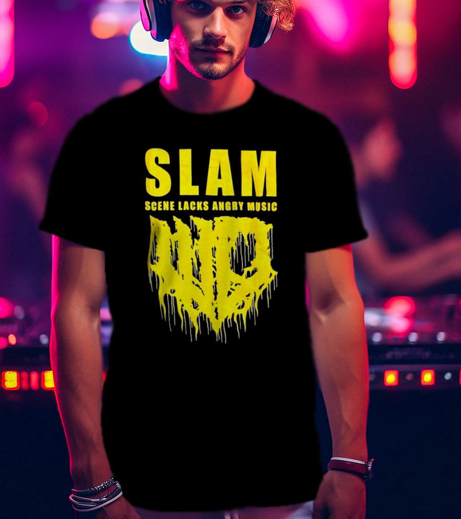 Slam Scene Lacks Angry Music Dripping Graphic T-Shirt