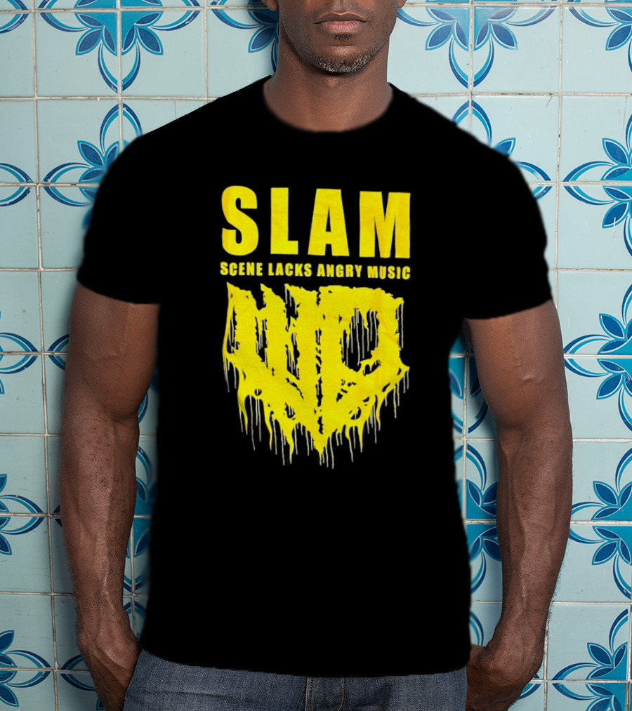 Slam Scene Lacks Angry Music Dripping Graphic T-Shirt