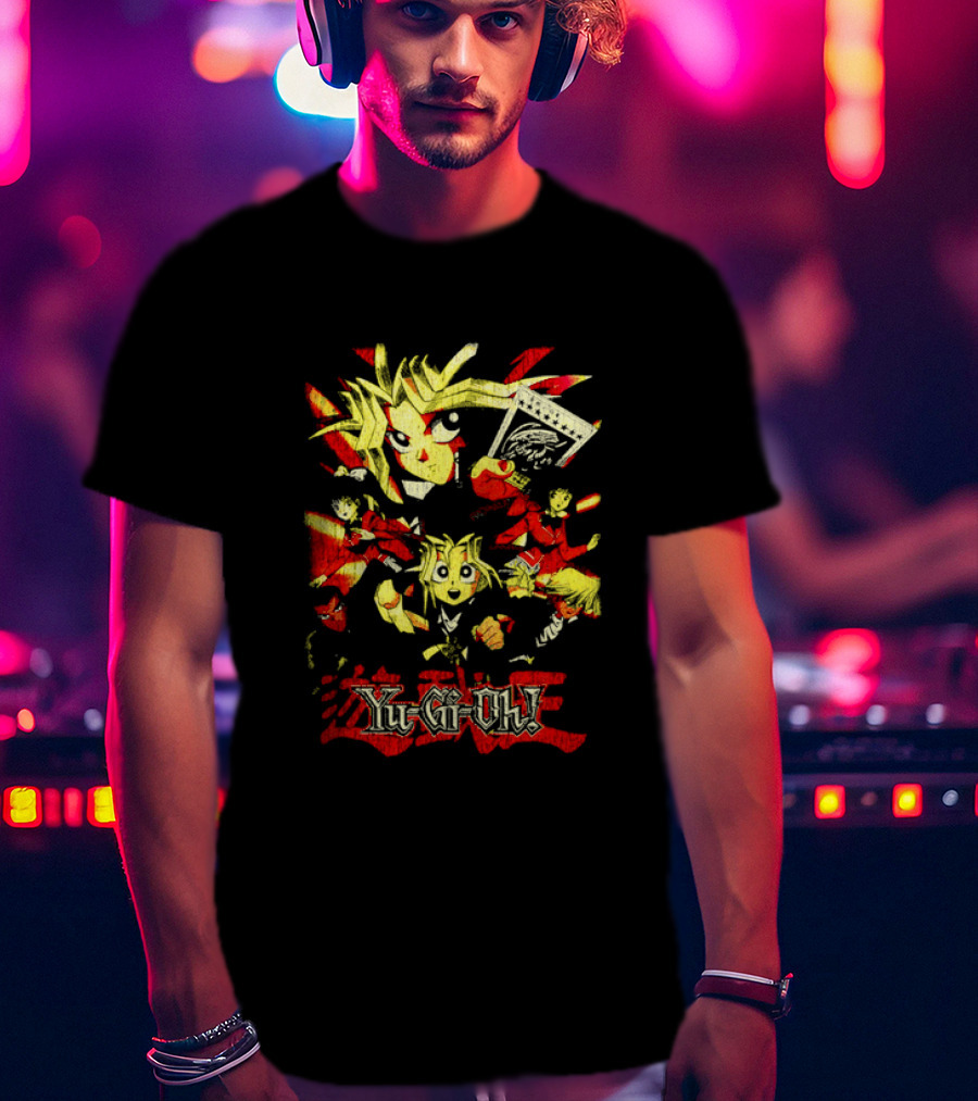 Yu-Gi-Oh! Retro Characters Collage Vibrant Art Style T-Shirt
