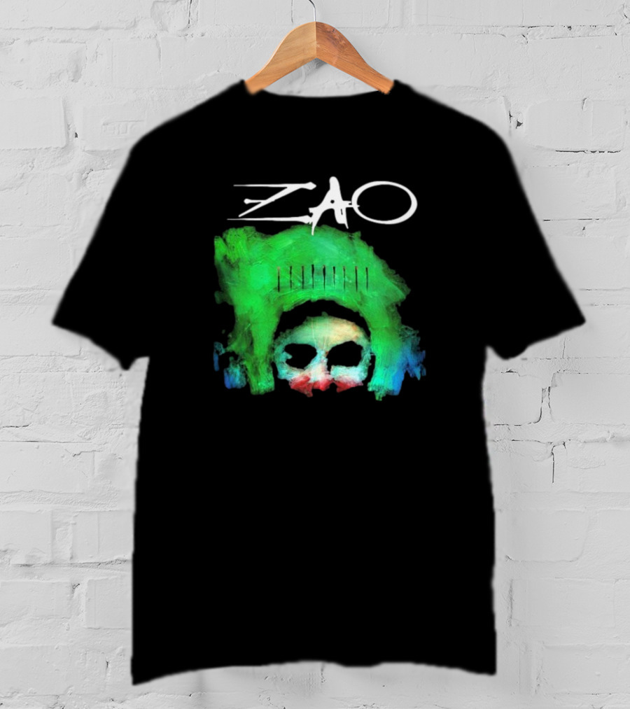 Zao Splinter Shards Green Skull Art T-Shirt