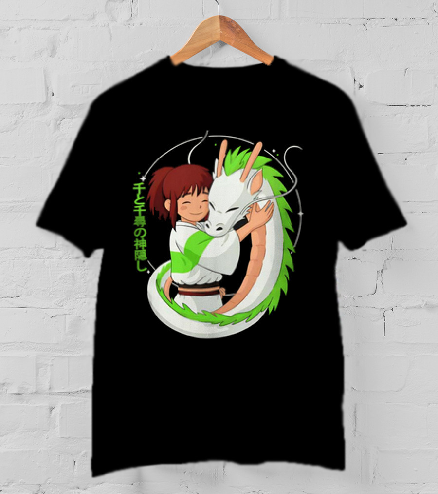 Spirited Away Haku And Chihiro Hug Embrace T-Shirt