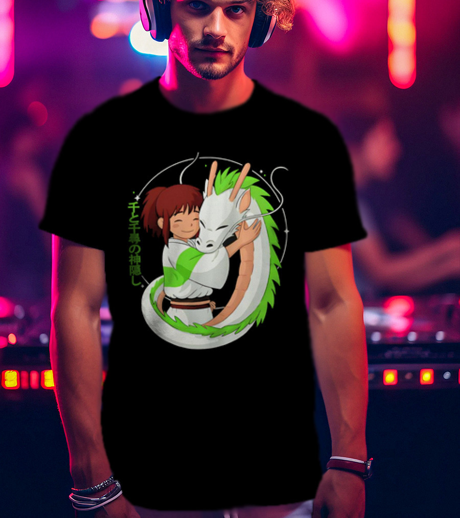 Spirited Away Haku And Chihiro Hug Embrace T-Shirt