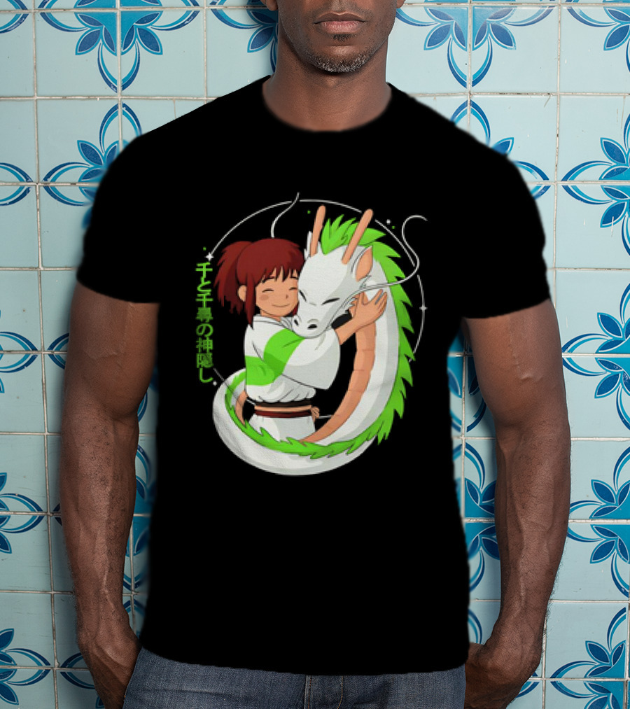 Spirited Away Haku And Chihiro Hug Embrace T-Shirt