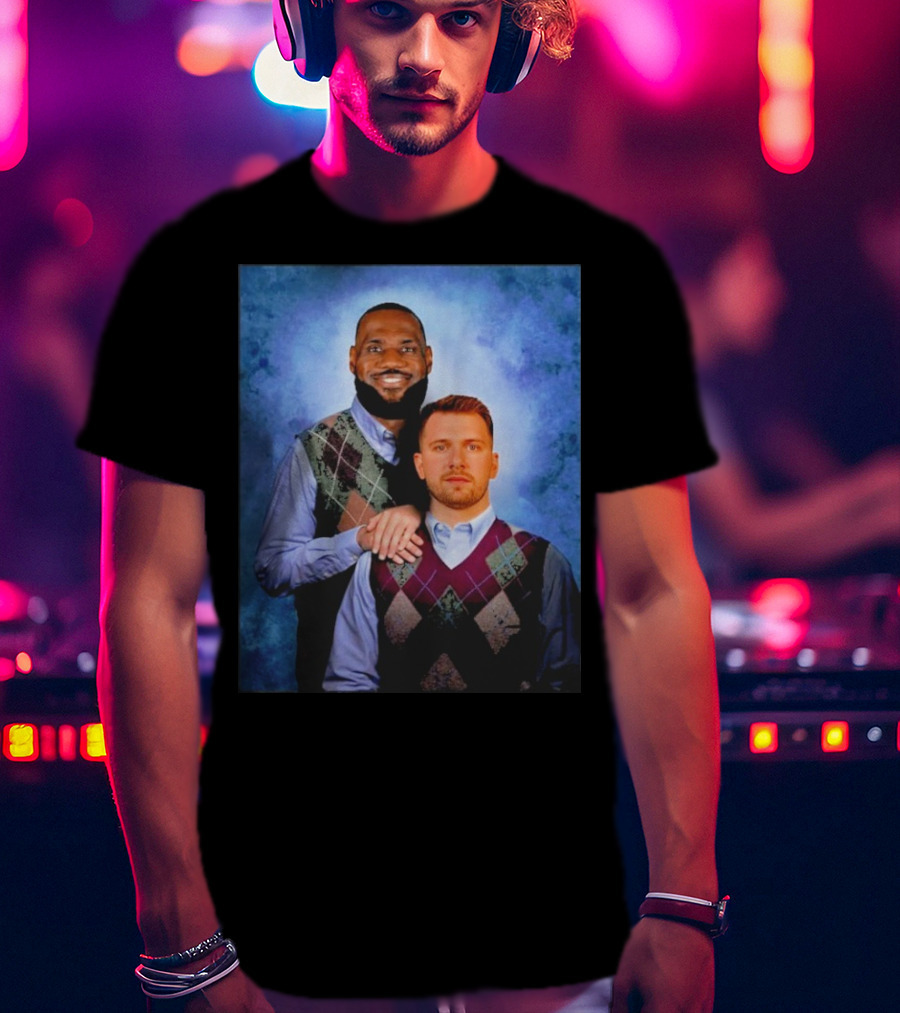 Step Brothers Luka Doncic Lebron James Argyle Sweater Duo T-Shirt