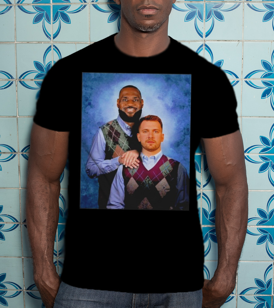 Step Brothers Luka Doncic Lebron James Argyle Sweater Duo T-Shirt