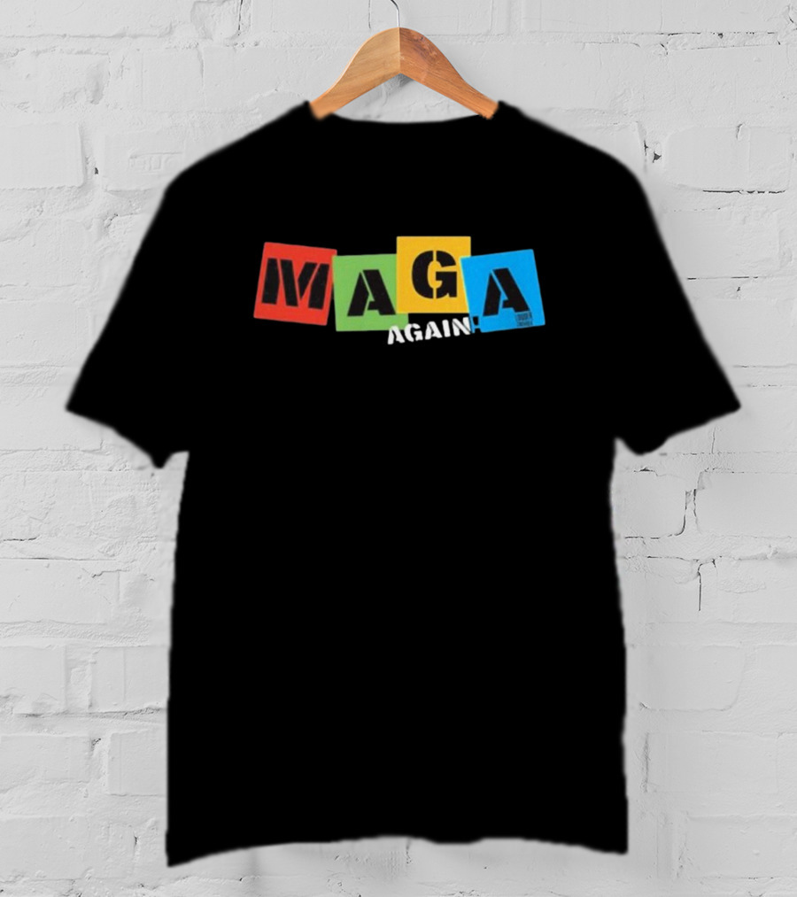 MAGA Again Block Letters Primary Colors T-Shirt