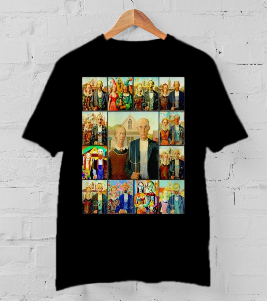 Styles Of American Gothic Painting Variations T-Shirt