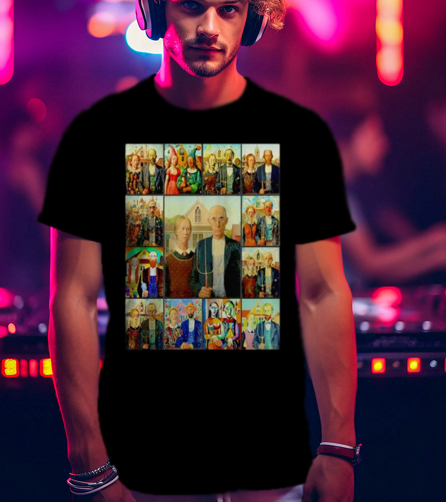 Styles Of American Gothic Painting Variations T-Shirt