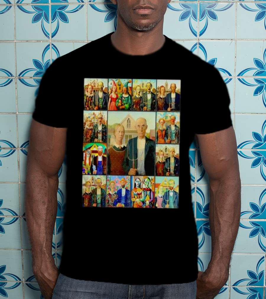 Styles Of American Gothic Painting Variations T-Shirt