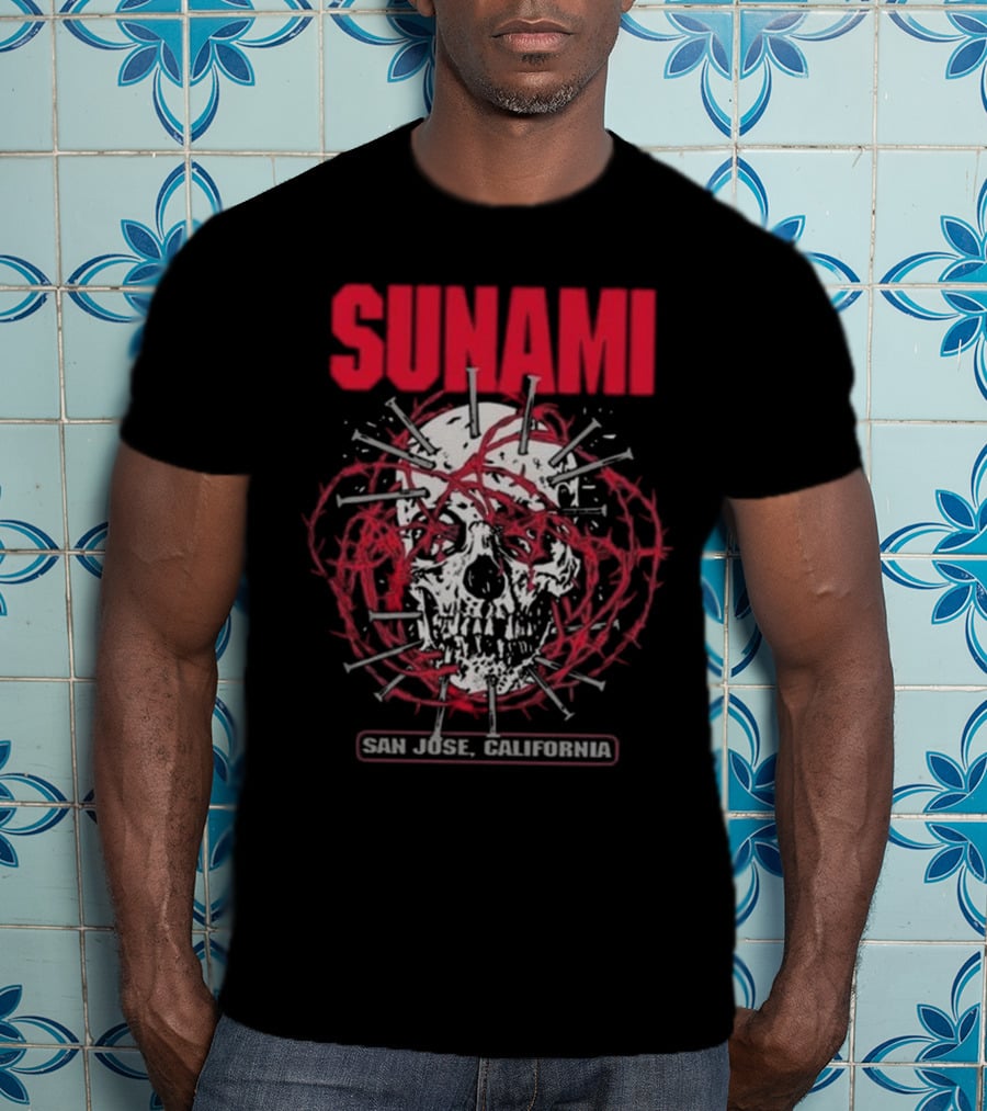 Sunami Skull San Jose California T-Shirt