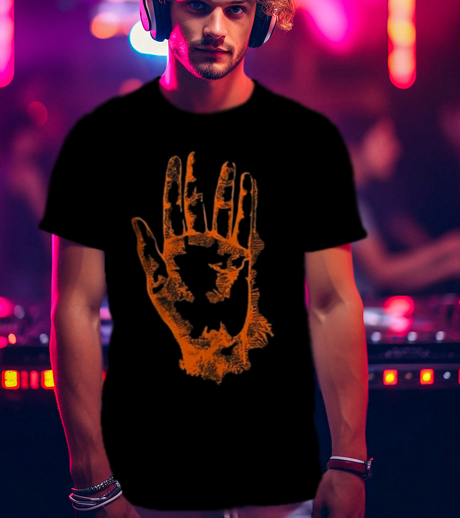 Tamino Sanctuary Handprint Symbol Burning Orange T-Shirt