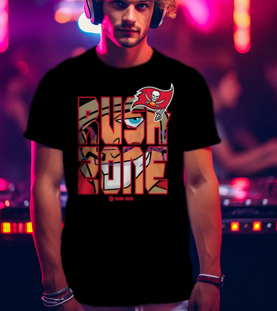 Tampa Bay Buccaneers Rush Zone Cartoon NFL T-Shirt
