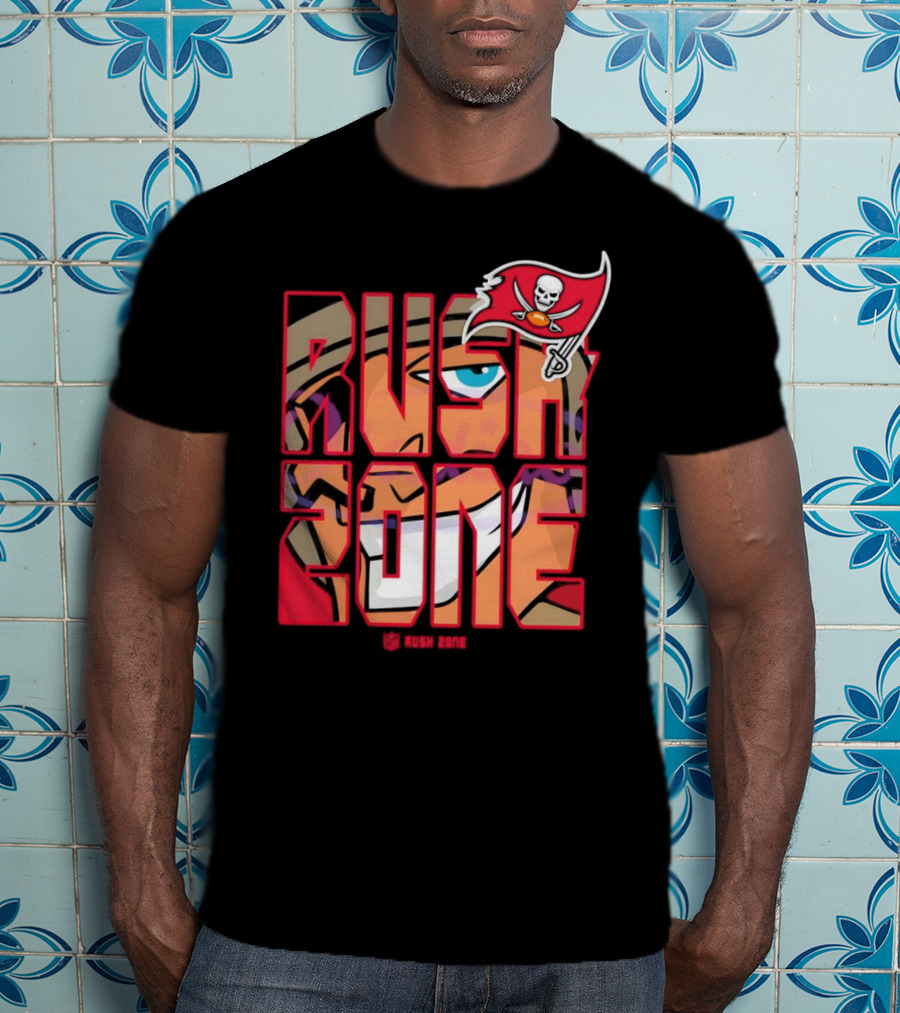 Tampa Bay Buccaneers Rush Zone Cartoon NFL T-Shirt