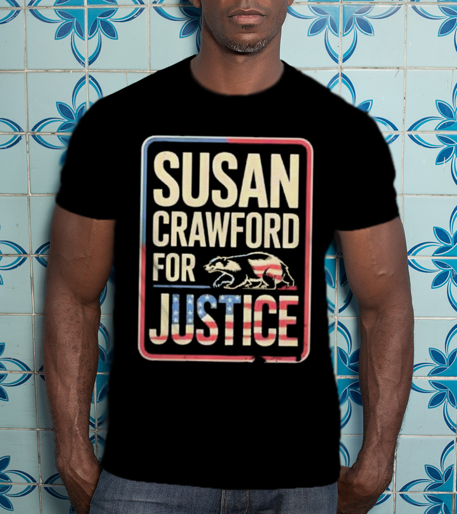 Susan Crawford For Justice Bear Flag Wisconsin 2025 T-Shirt