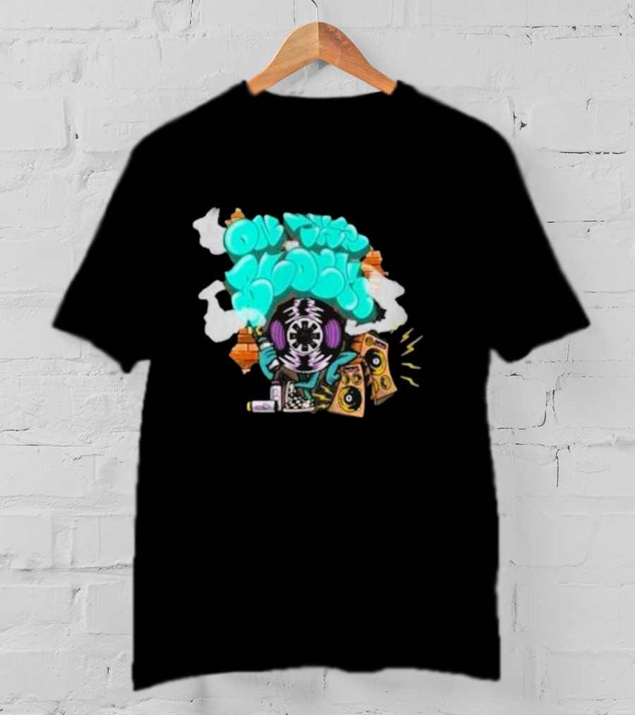Old This Block Graffiti Tape Art With Speakers And Lightning T-Shirt