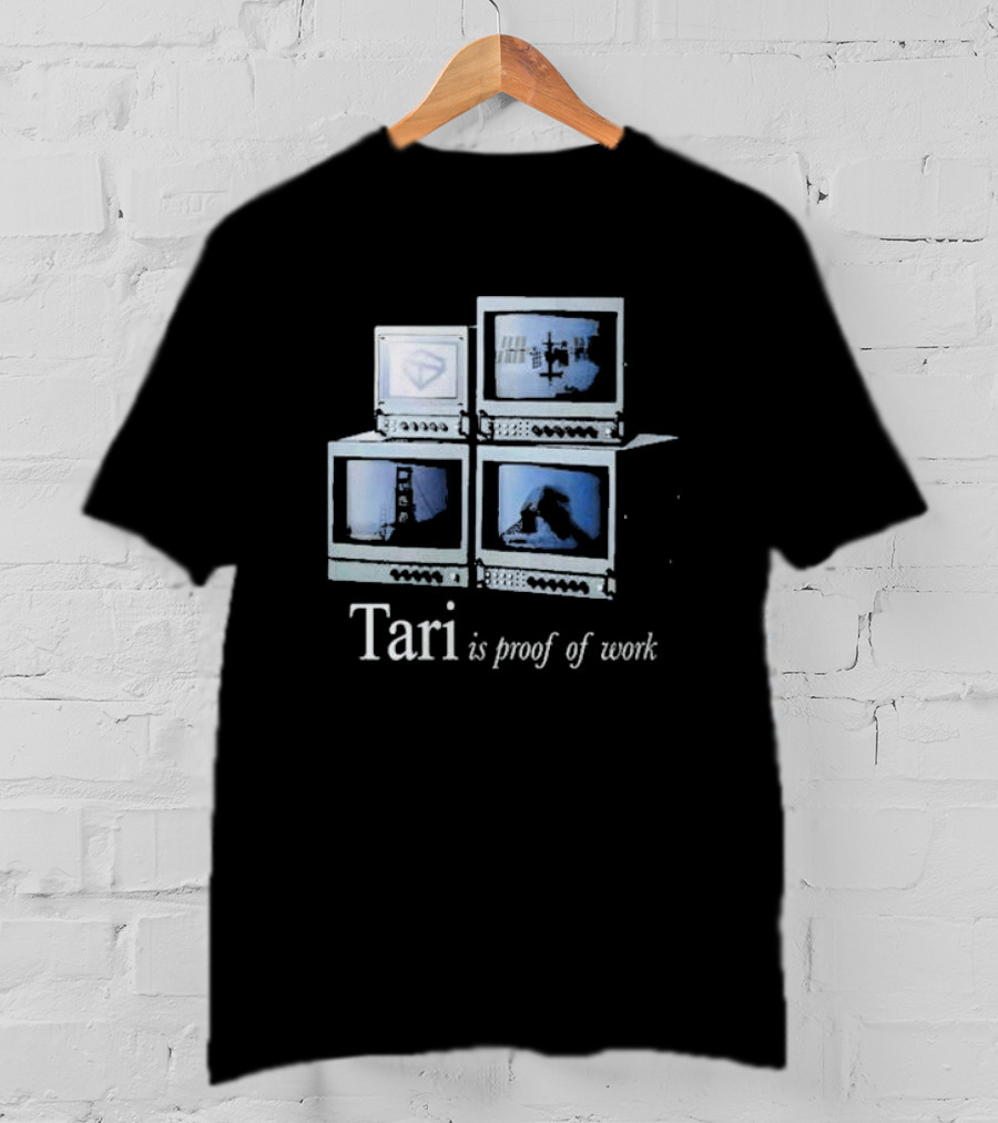Tari Labs Proof Of Work 1996 Four Vintage Monitors T-Shirt